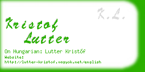 kristof lutter business card